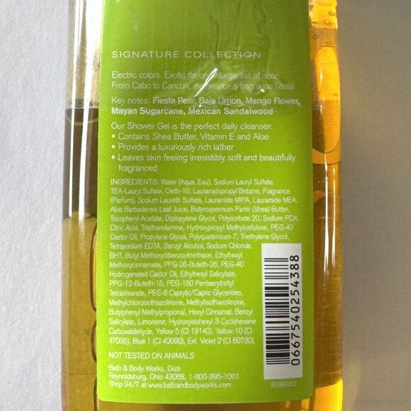 Bath & Bodyworks Iced Pear Margarita Shower Gel Shea & Vitamin E Retired NEW - Picture 5 of 7